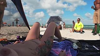 Hidden camera captures wife's public masturbation in HD video